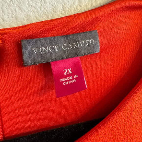 Vince Camuto Dress Womens 2X orange long sleeved - Picture 6 of 7